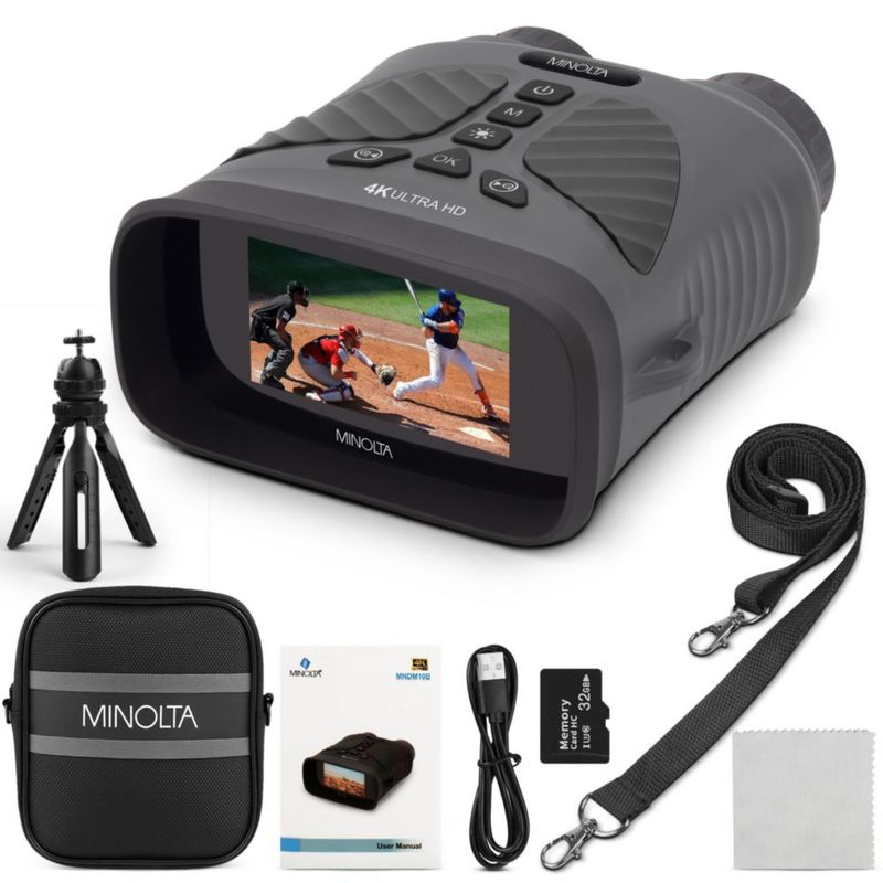 Monocular Minolta 10x25 Kit Digital de Visión Nocturna 4K