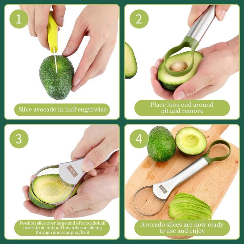 Cortador y Deshuesador de Aguacate CHOHEY de Acero Inoxidable
