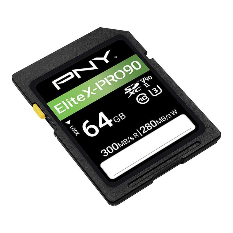 Tarjeta SD PNY EliteX-PRO90 64 GB UHS‑II V90 4K