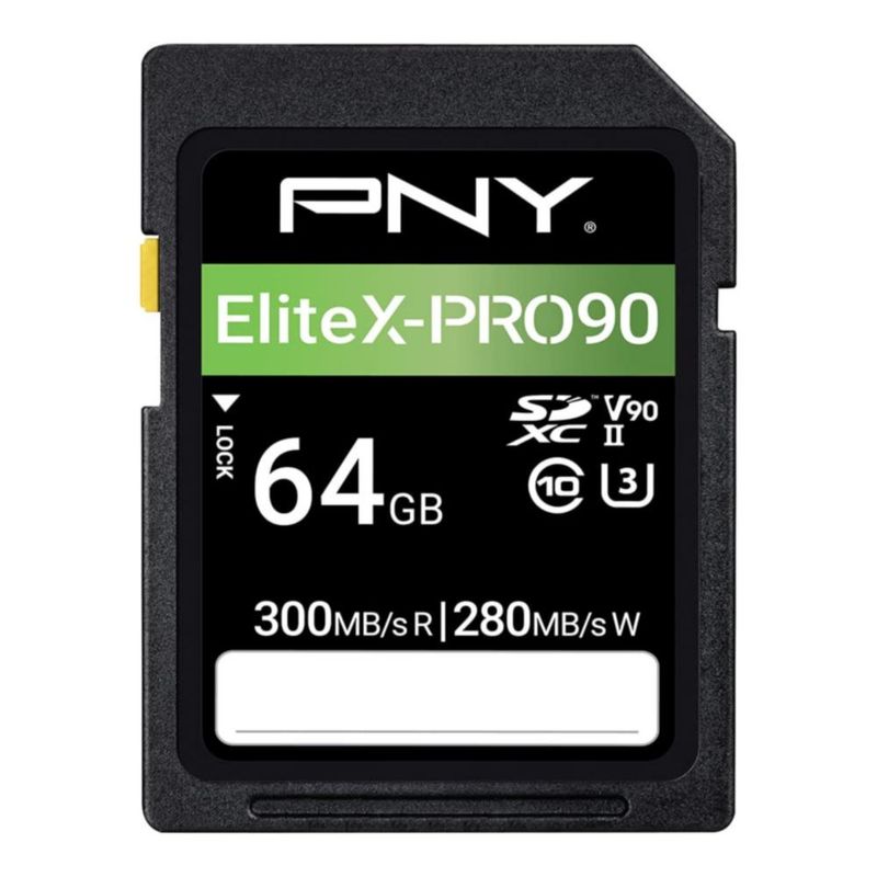 Tarjeta SD PNY EliteX-PRO90 64 GB UHS‑II V90 4K