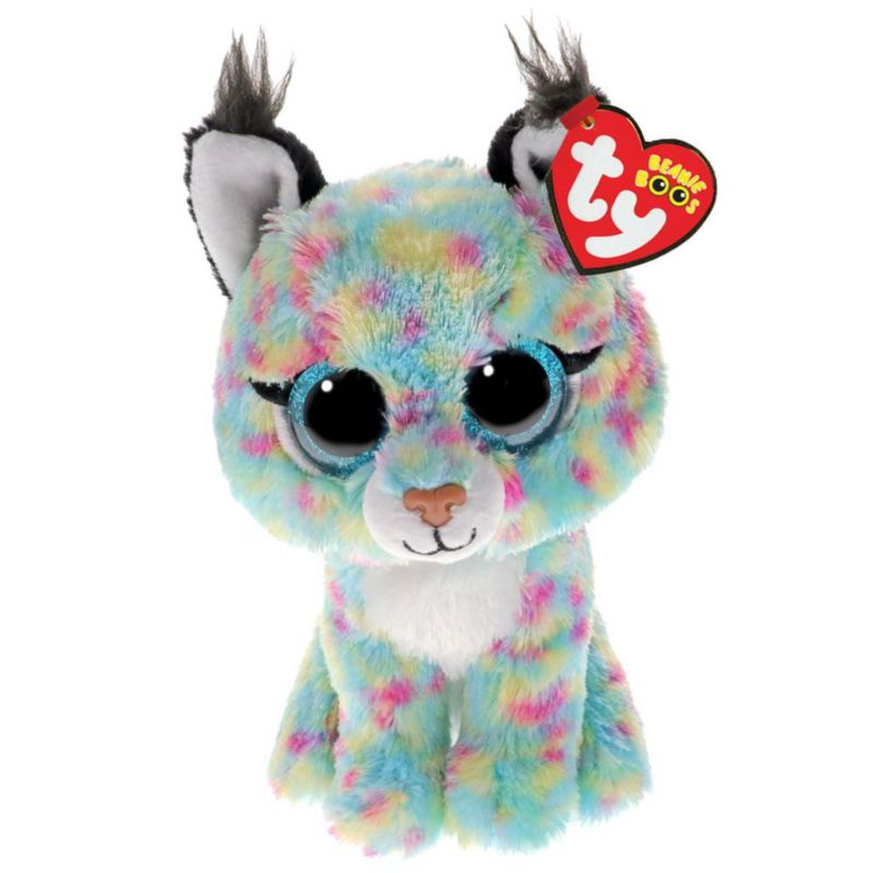Peluche Ty Lynx 15 cm Bobcat Azul Beanie Boo
