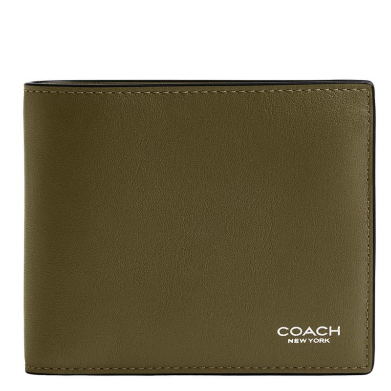 Billetera Coach 3‑en‑1 de cuero natural 10 cm x 9 cm