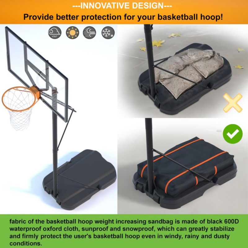 Bolsa de arena para aro de baloncesto DORAHUA 90x60x13 cm impermeable