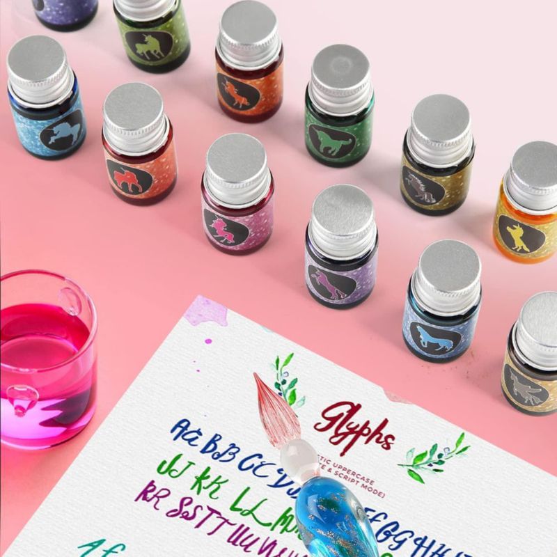 Set de Plumas de Inmersión Mancola 185 cm 12 colores de tinta