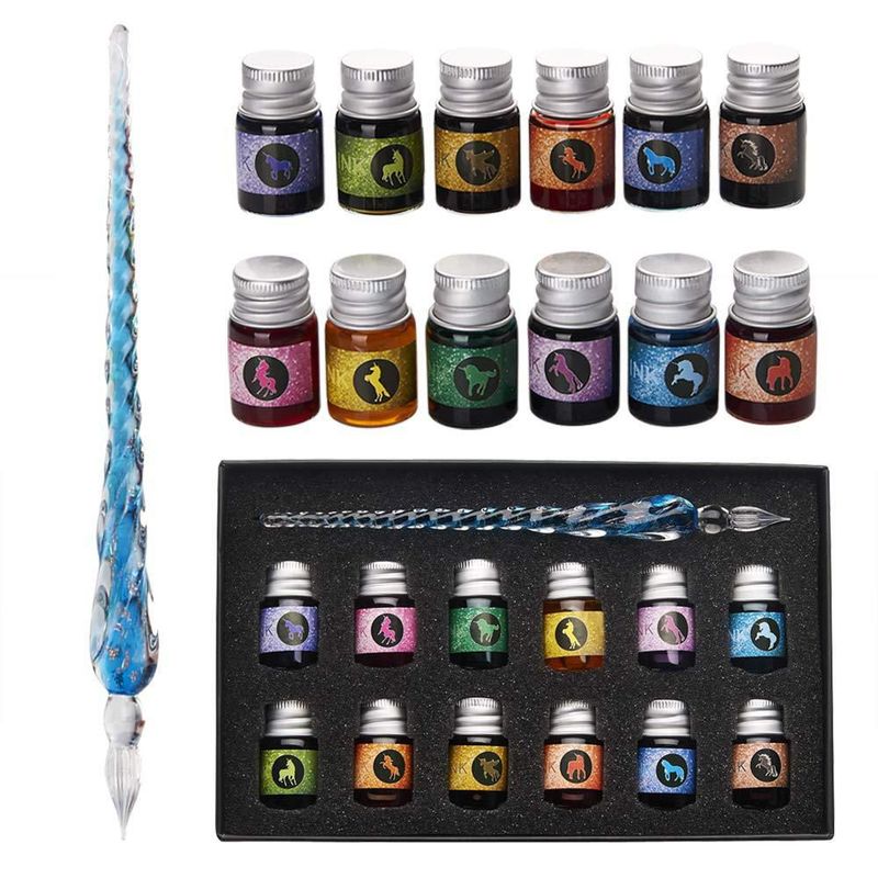 Set de Plumas de Inmersión Mancola 185 cm 12 colores de tinta