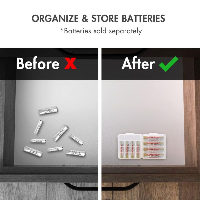 Estuche para baterías Tenergy pack de 10 unidades AA/AAA