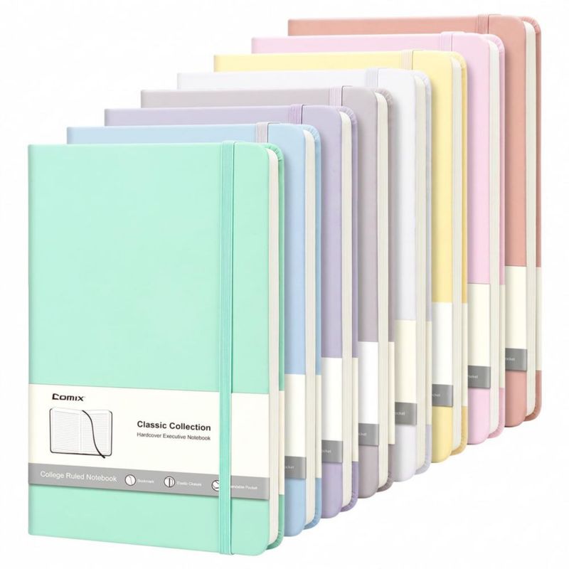 Cuaderno de notas Comix pack de 8 240 páginas 14x21 cm rayado
