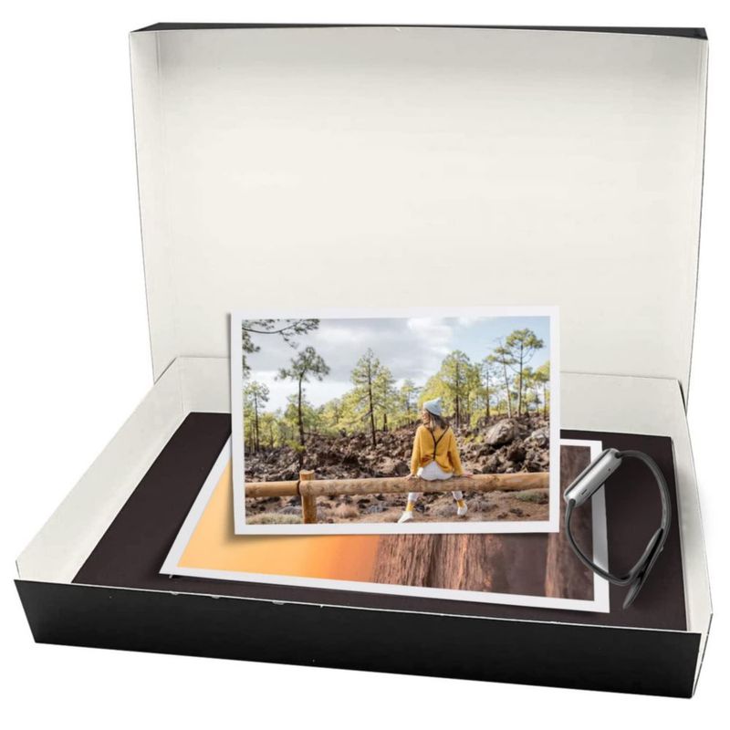 Caja de Almacenamiento Lineco 42x53x8 cm Negra (2 unidades)