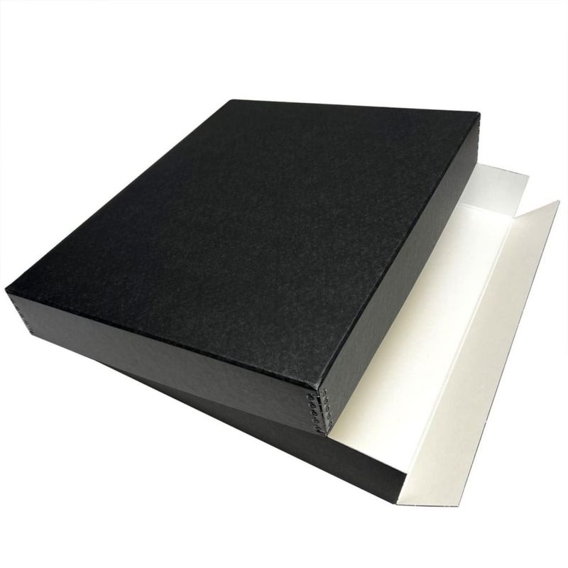 Caja de Almacenamiento Lineco 42x53x8 cm Negra (2 unidades)