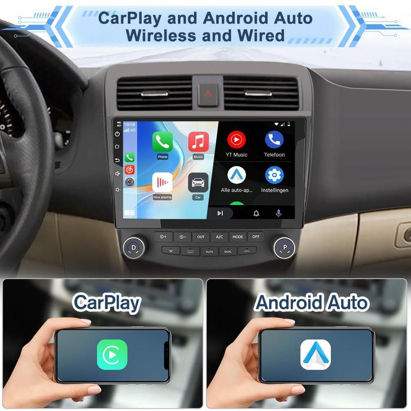 Radio para coche Mnasico 10.1" CarPlay y Android Auto