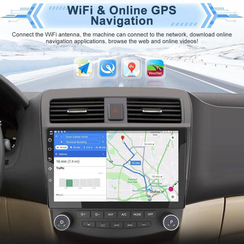 Radio para coche Mnasico 10.1" CarPlay y Android Auto