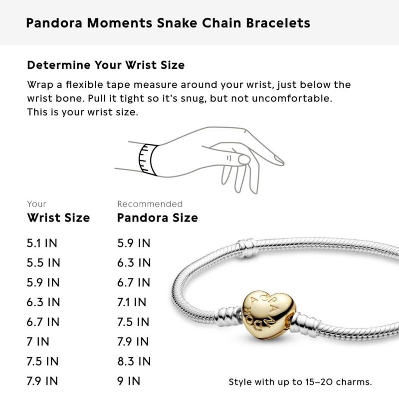 Pulsera PANDORA Moments 19 cm con cierre corazón en oro rosado