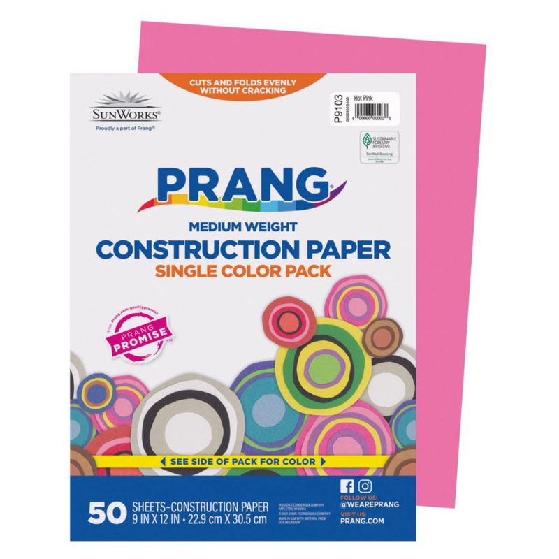 Papel de Construcción Prang 50 hojas/paquete 23 × 30 cm
