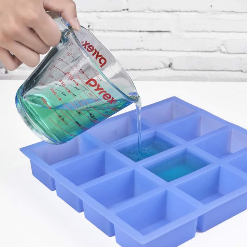Molde de silicona para jabón JET LAG de 12 cavidades 155 ml libre de BPA