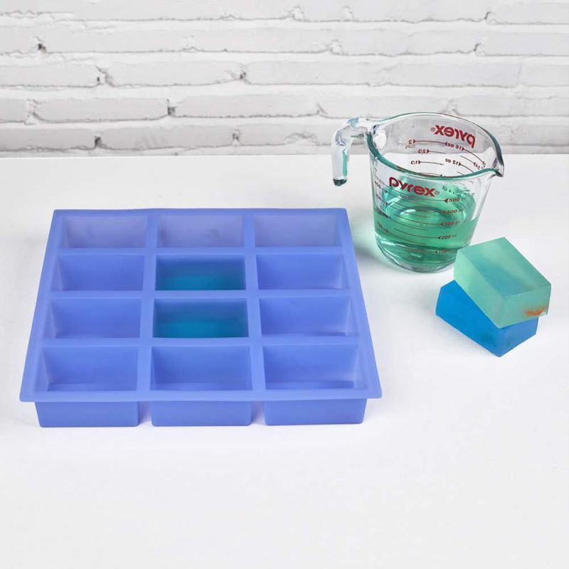 Molde de silicona para jabón JET LAG de 12 cavidades 155 ml libre de BPA