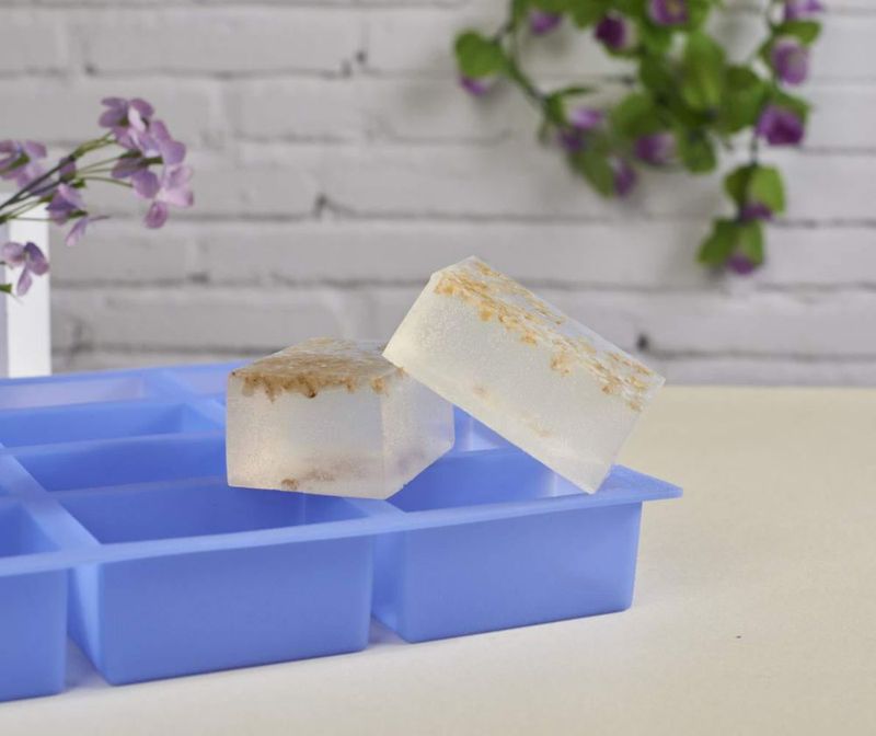 Molde de silicona para jabón JET LAG de 12 cavidades 155 ml libre de BPA