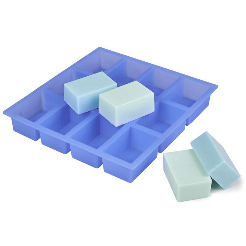 Molde de silicona para jabón JET LAG de 12 cavidades 155 ml libre de BPA