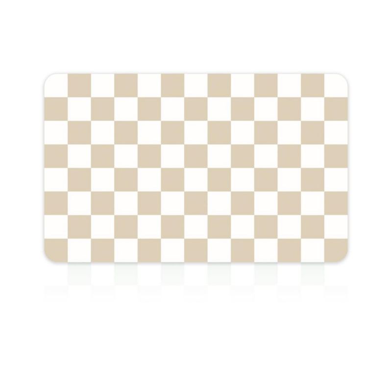 Tapete para platos Yinoos 41x61 cm Beige a cuadros para cocina