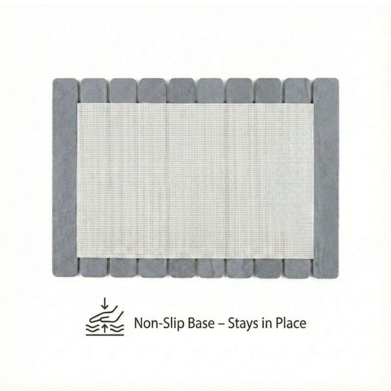 Tapete para Secar Platos CYROXIS 61x41 cm Plegable de Piedra