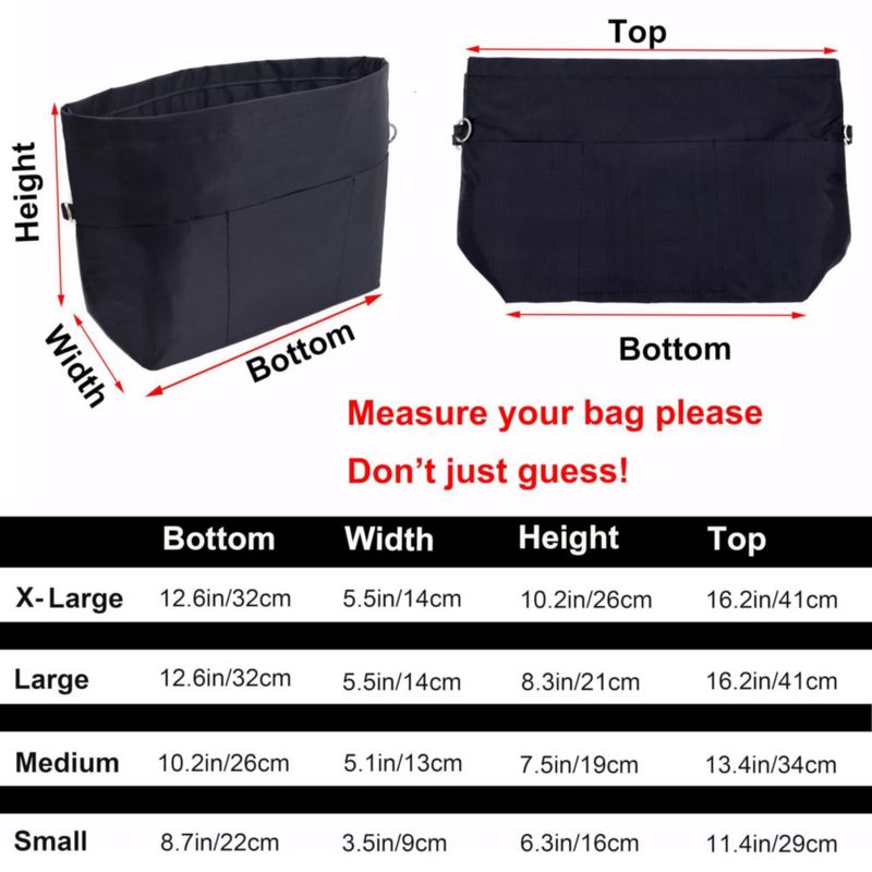 Organizador de bolso Time Wing mediano negro 26 × 19 × 13 cm