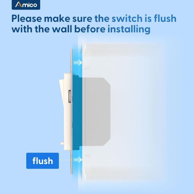 Interruptor Dimmer Amico Pack de 2 Blanco Deslizante 3‑Vías