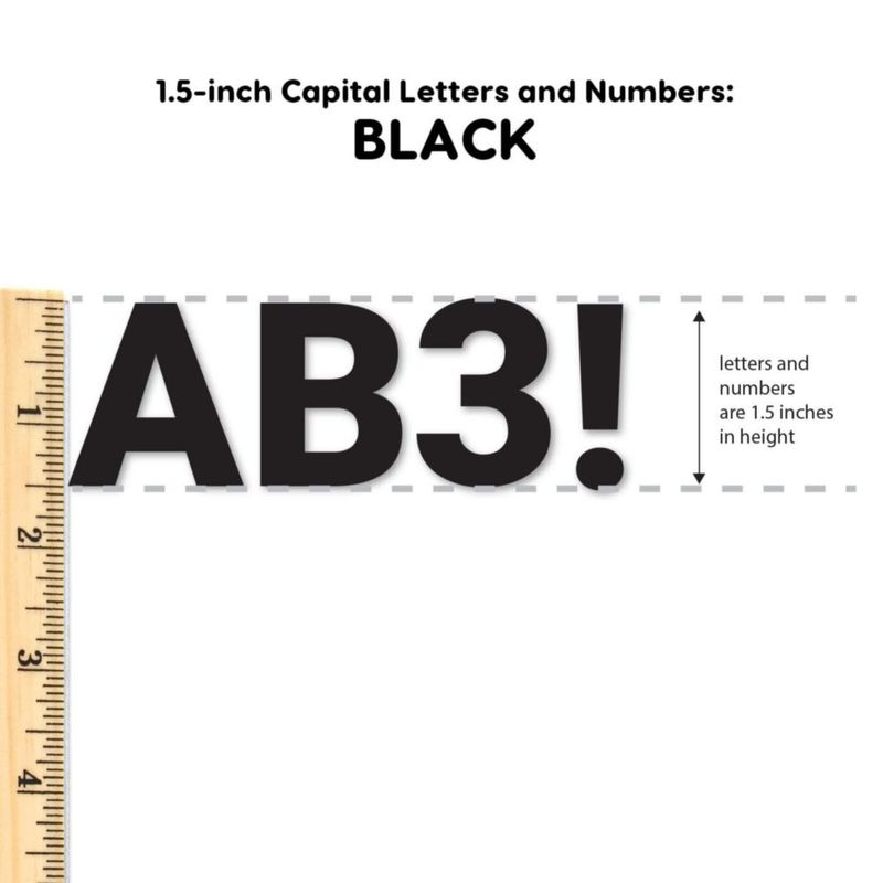 Letras y Números FreshCut Crafts 15" 636 piezas negras