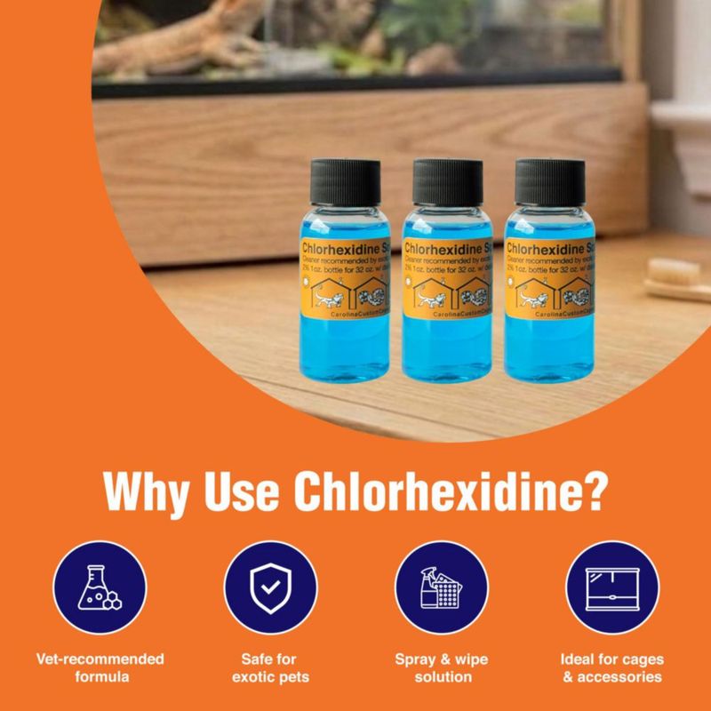 Clorhexidina CAROLINACUSTOMCAGES 96 oz Limpiador para Reptiles