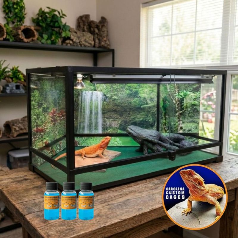 Clorhexidina CAROLINACUSTOMCAGES 96 oz Limpiador para Reptiles