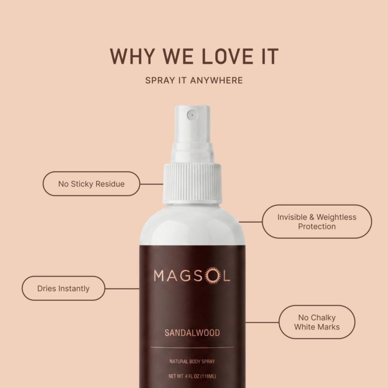 Desodorante Corporal MagSol Organics 118 ml Sándalo