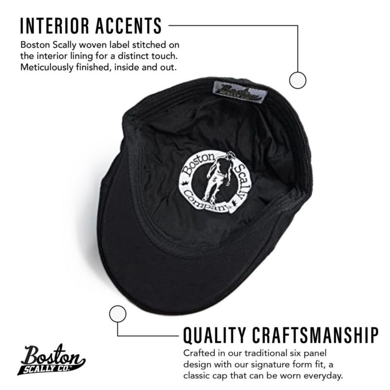 Gorro Boston Scally Co. The Scrapper XL Negro de Algodón