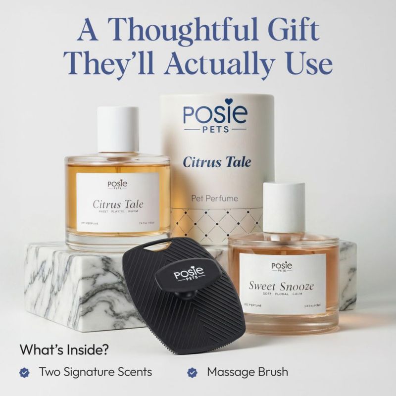 Pack de regalo de perfume Posie Pets con cepillo - 2 fragancias
