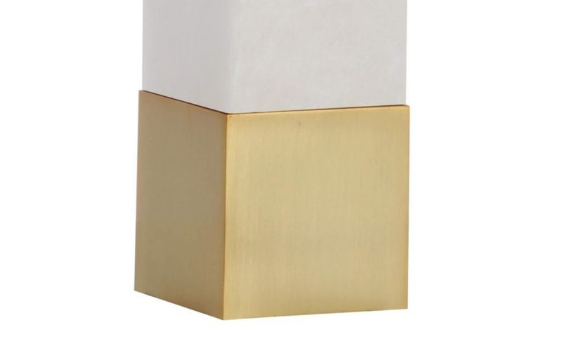 Lámpara de mesa JONATHAN Y 74 cm en latón dorado y blanco