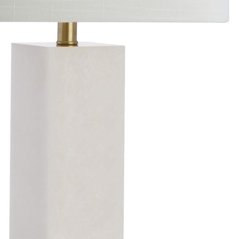 Lámpara de mesa JONATHAN Y 74 cm en latón dorado y blanco