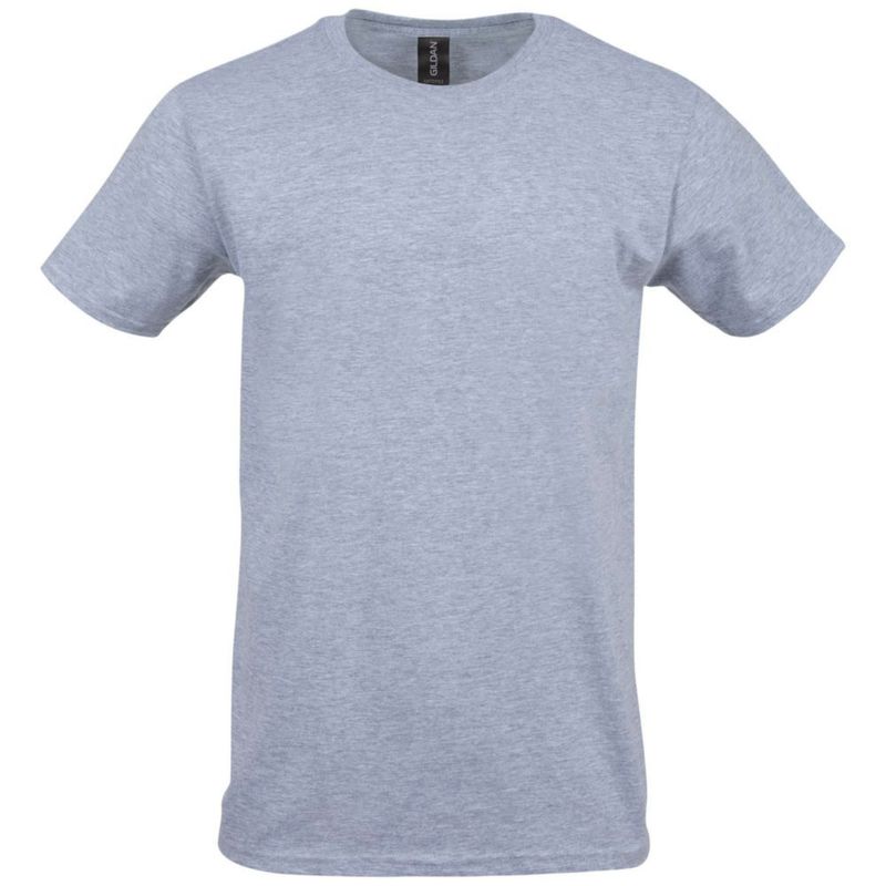 Camiseta Gildan G64000 Gris Deportivo Pack de 2 - Talla XL