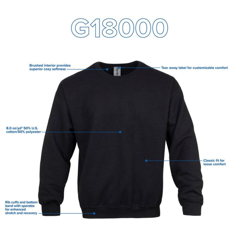 Sudadera Gildan G18000 color azul Carolina talla 2XL