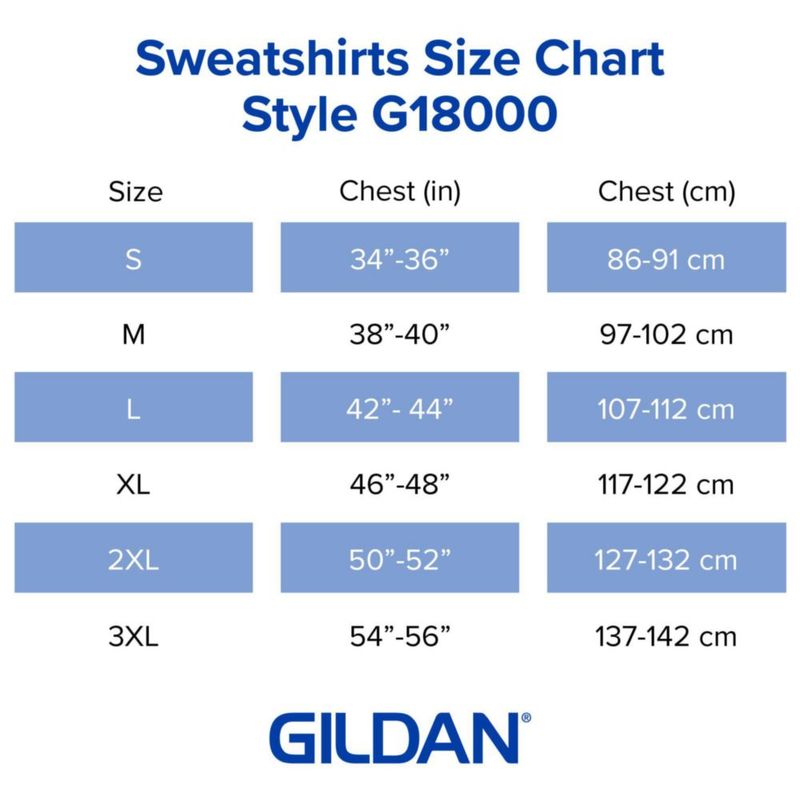 Sudadera Gildan G18000 color azul Carolina talla 2XL