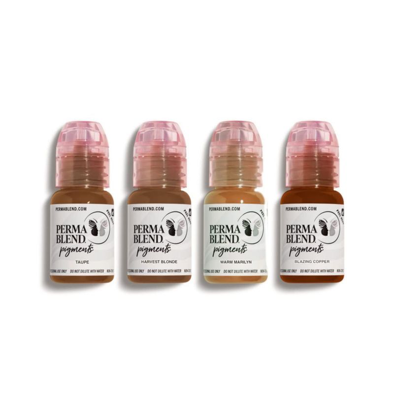 Tinta para tatuaje Perma Blend 4×15 ml Kit de tonos claros