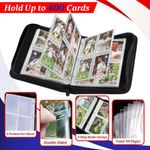 Carpeta de cartas Karjiang 400 bolsillos negro de cuero PU