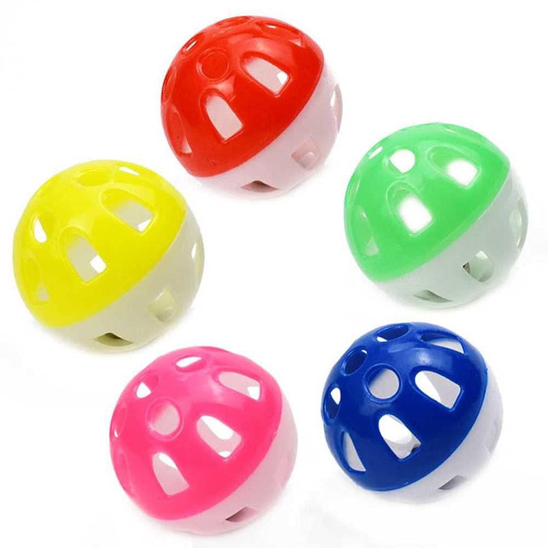 Bola de juguete para gato VOVIGGOL 4 cm paquete de 12 con campanilla