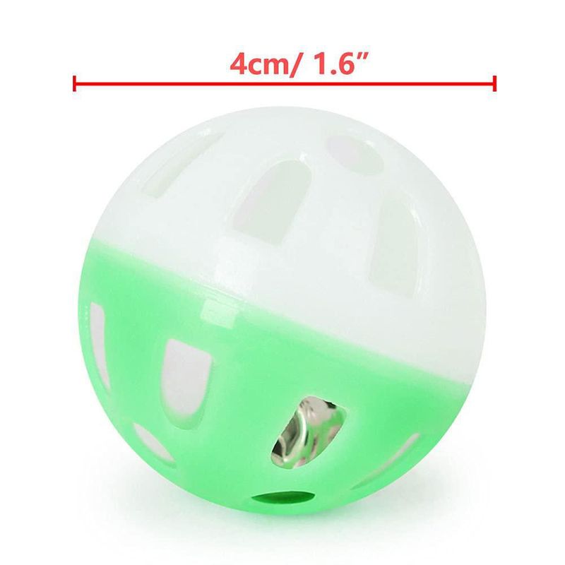 Bola de juguete para gato VOVIGGOL 4 cm paquete de 12 con campanilla