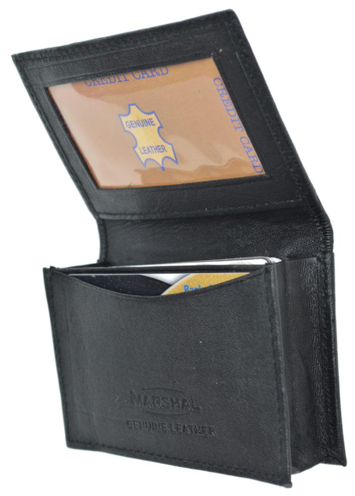 Billetera MARSHAL de Cuero Genuino con RFID y Expansión Portatarjetas e Identificación