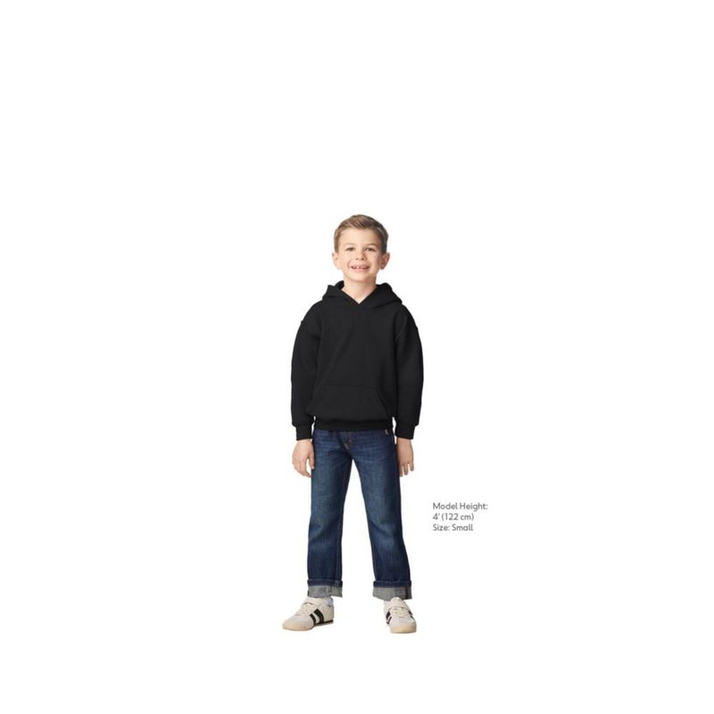 Sudadera con capucha Gildan G18500B negra talla S juvenil