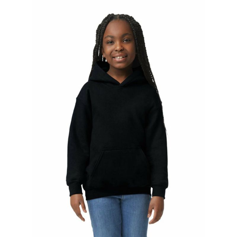 Sudadera con capucha Gildan G18500B negra talla S juvenil