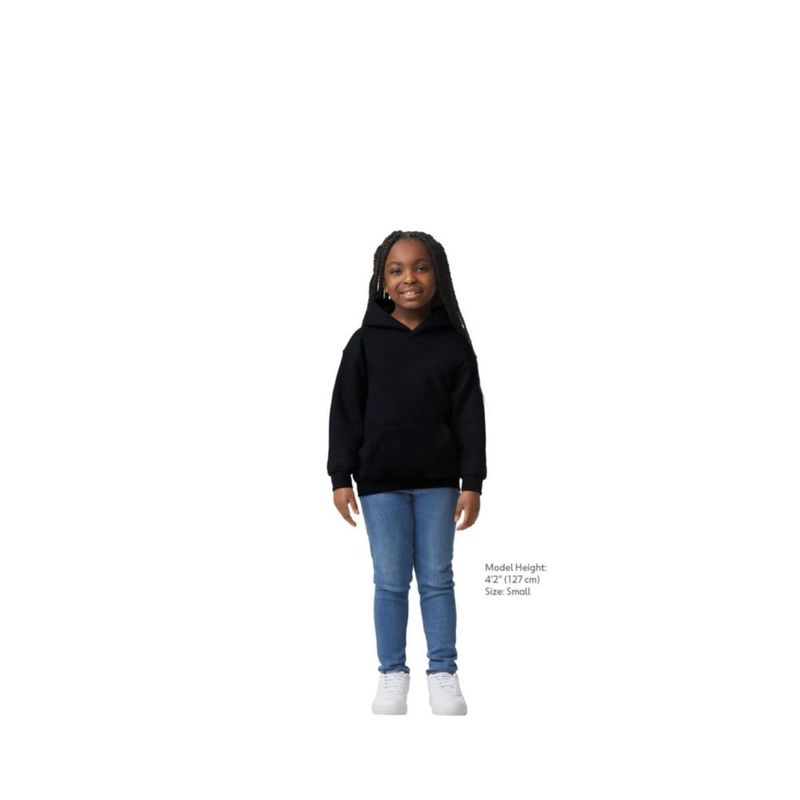 Sudadera con capucha Gildan G18500B negra talla S juvenil
