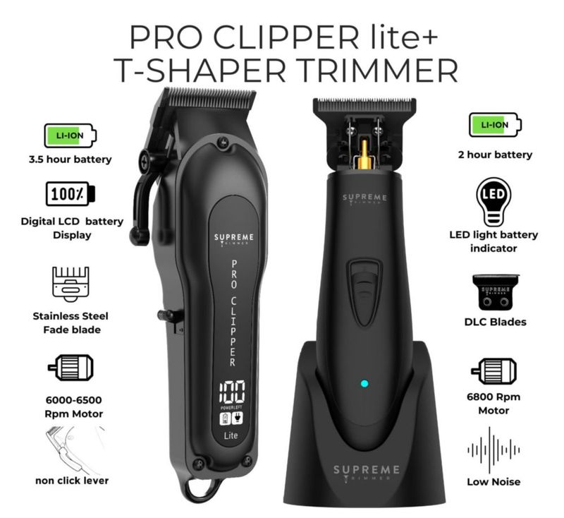 Recortadora Supreme Trimmer Kit 2 en 1 Negro 110V/220V