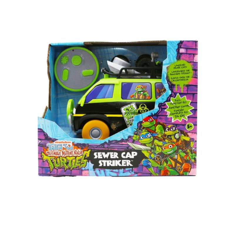 Coche RC TEENAGE MUTANT NINJA Lanzador de Tapas de Alcantarilla