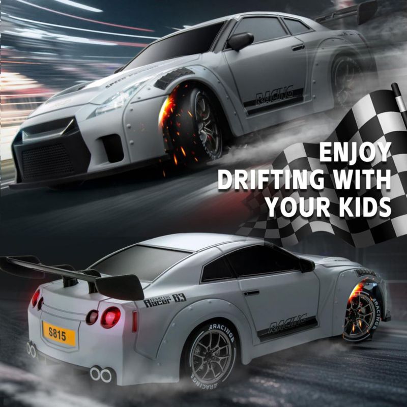 Coche RC de Drift Nowzeth 1/24 Control Remoto Gris