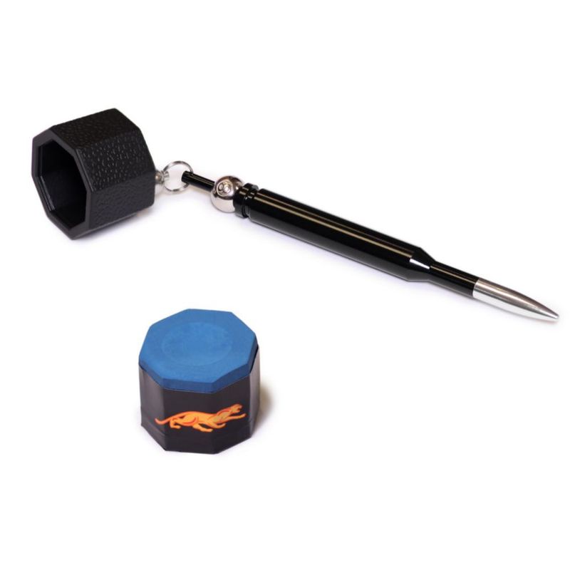 Porta tiza para taco OKKO 10 cm negro + tiza Predator