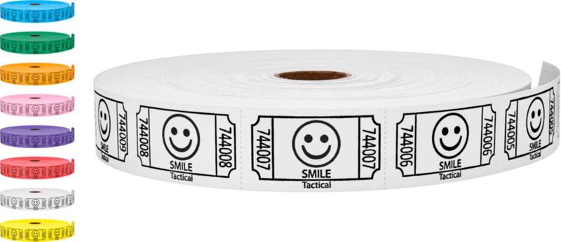 Boletos de rifa Tacticai 2000 (rollo único blanco)