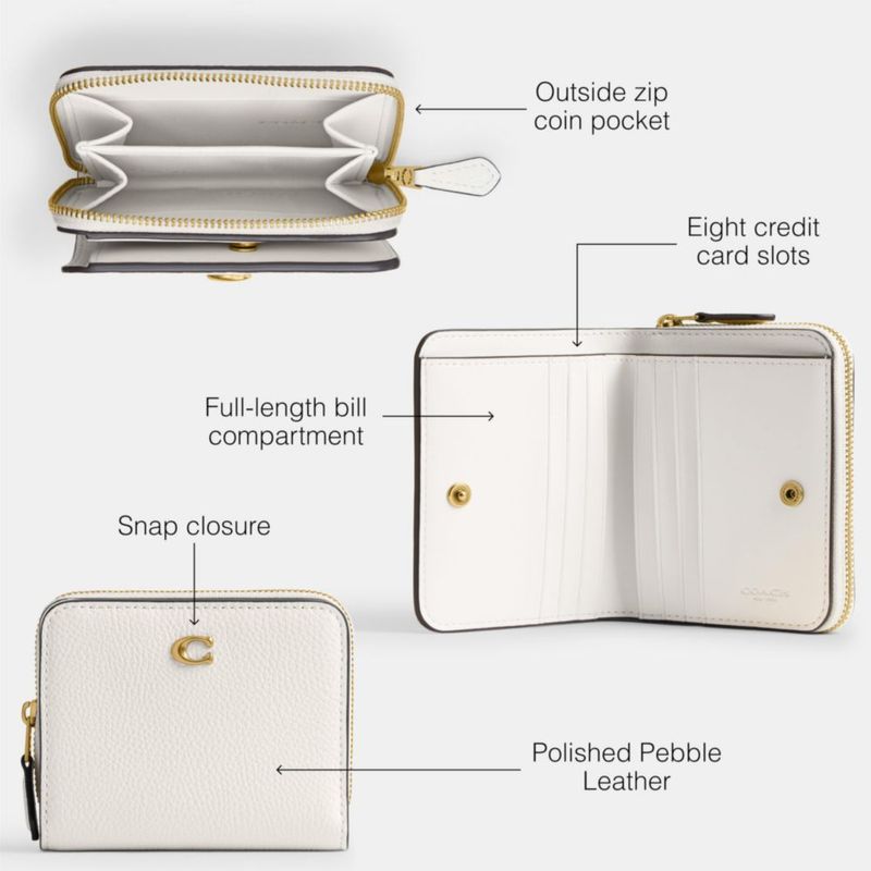 Cartera Coach B4/Chalk 10 cm × 9 cm × 1 cm